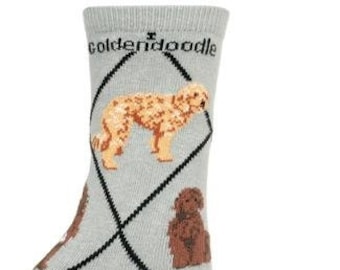 Goldendoodle Dog Breed Lightweight Stretch Cotton Adult Socks