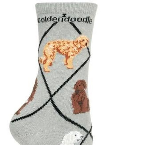 Goldendoodle Dog Breed Lightweight Stretch Cotton Adult Socks