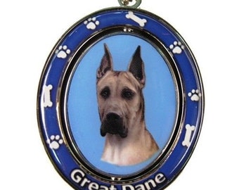 Great Dane Fawn Dog Acrylic Double-Sided Purse Charm Dangle Zipper Pull Jewelry