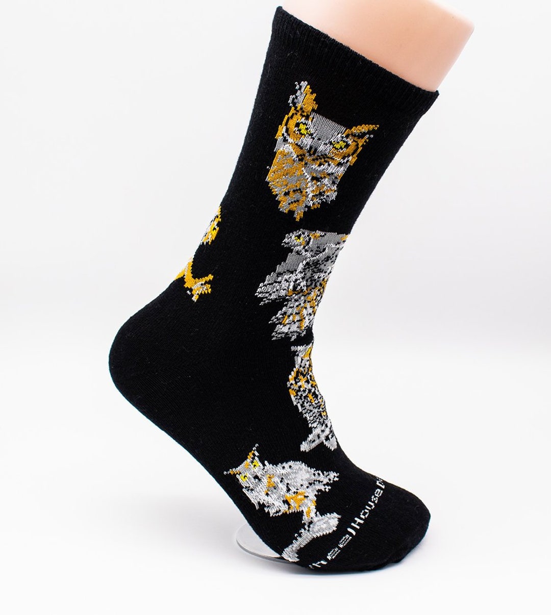 Great Horned Owl Bird Dog Breed Novelty Socks Medium - Etsy