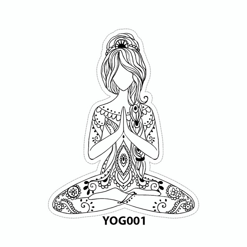Sitting Yoga Pose Meditation Vinyl Car Decal Sticker Etsy