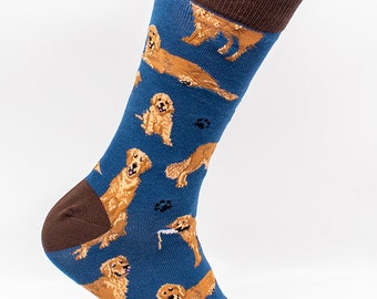 Casual Golden Retriever Dog Socks Cotton Dress Socks For Men Women Casual Golden Retriever Dog Socks Cotton Dress Socks For Men Women