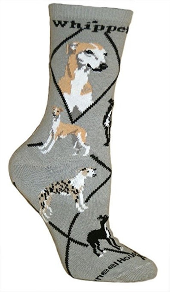 Whippet Dog Breed Lightweight Stretch Cotton Adult Socks