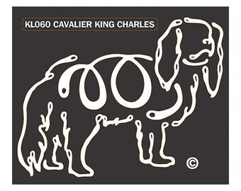 Cavalier King Charles K Lines Dog Car Window Decal Sticker