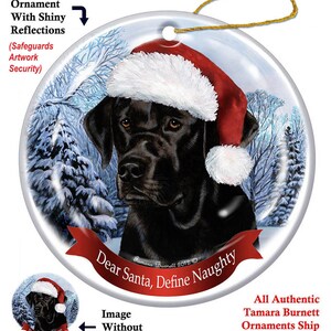 Assorted Labrador Retriever Black Howliday Dog Porcelain Christmas Ornament