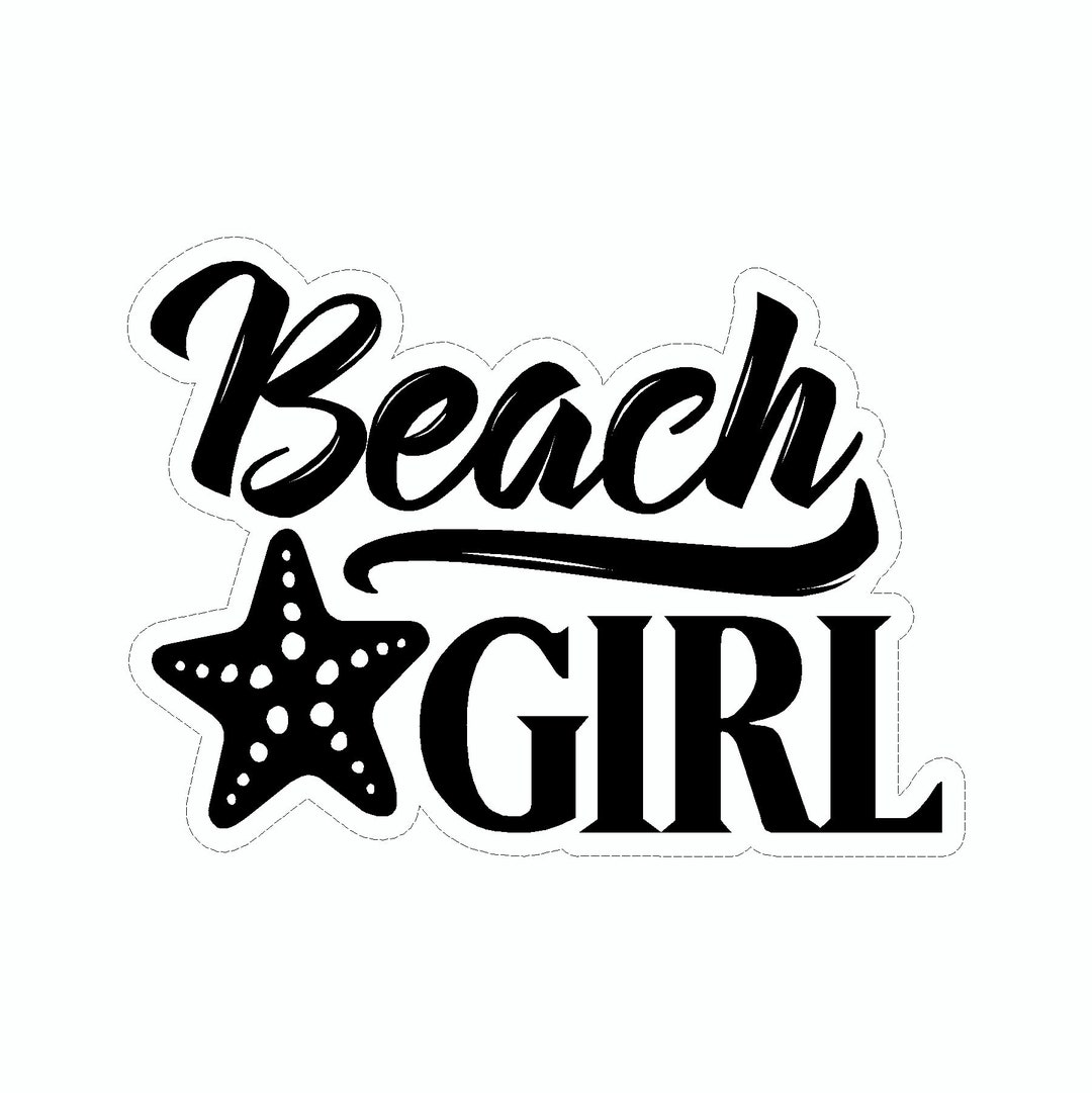 Gril Strand Sticker Beach Girl Vinyl Car Decal Sticker - Etsy