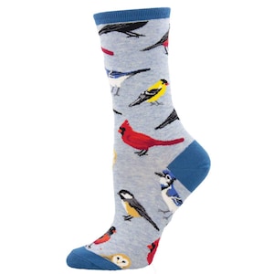 Assorted Bird Is The Word Stretch Cotton Adult Socks
