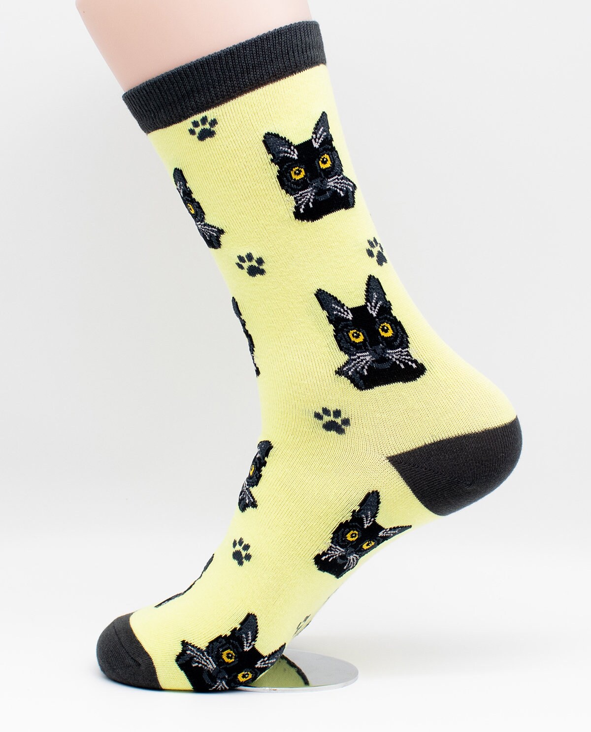 Black Cat Breed Lightweight Stretch Cotton Adult Socks Etsy
