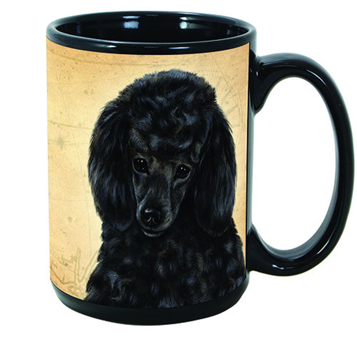 Poodle Black Faithful Friends Dog Breed 15oz Coffee Mug Cup Etsy