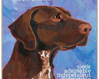 German Shorthaired Pointer Ursula Dodge Wood Dog Sign