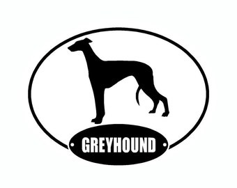 Greyhound Euro Vinyl Car Decal Sticker