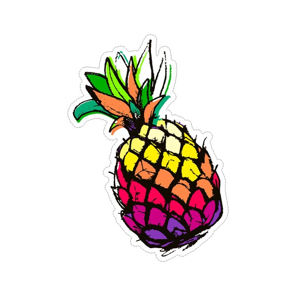 Hawaiian Pineapple Welcome Vinyl Car Decal Sticker