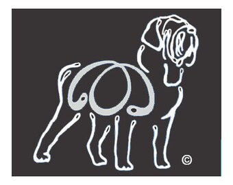 Mastiff K Lines Dog Car Window Decal Sticker
