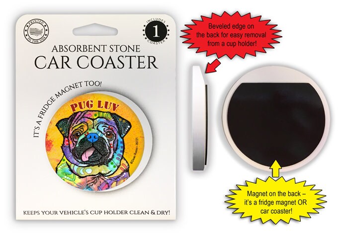 Dog Speak Absorbent Stone Car Cupholder Coaster Poop Happens Dog Speak Absorbent Stone Car Cupholder Coaster Poop Happens