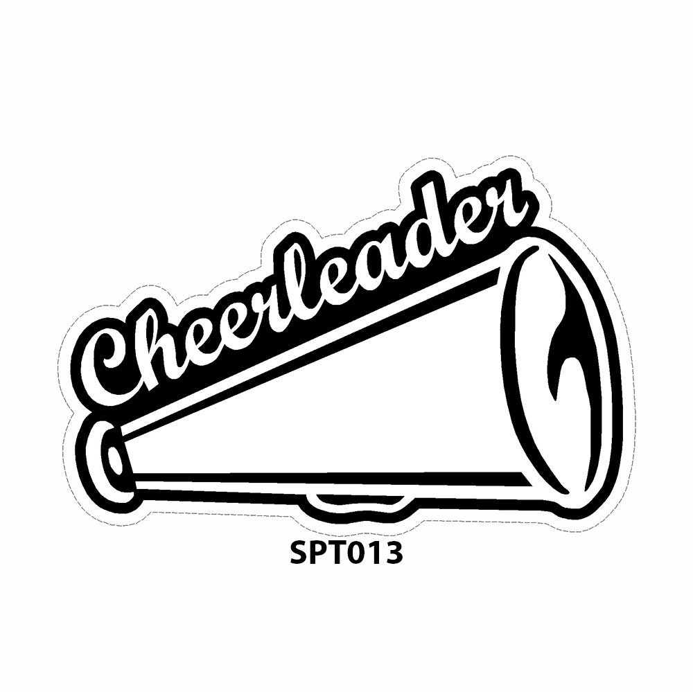 Cheerleading Cheer Horn Sport Vinyl Car Decal Sticker Etsy