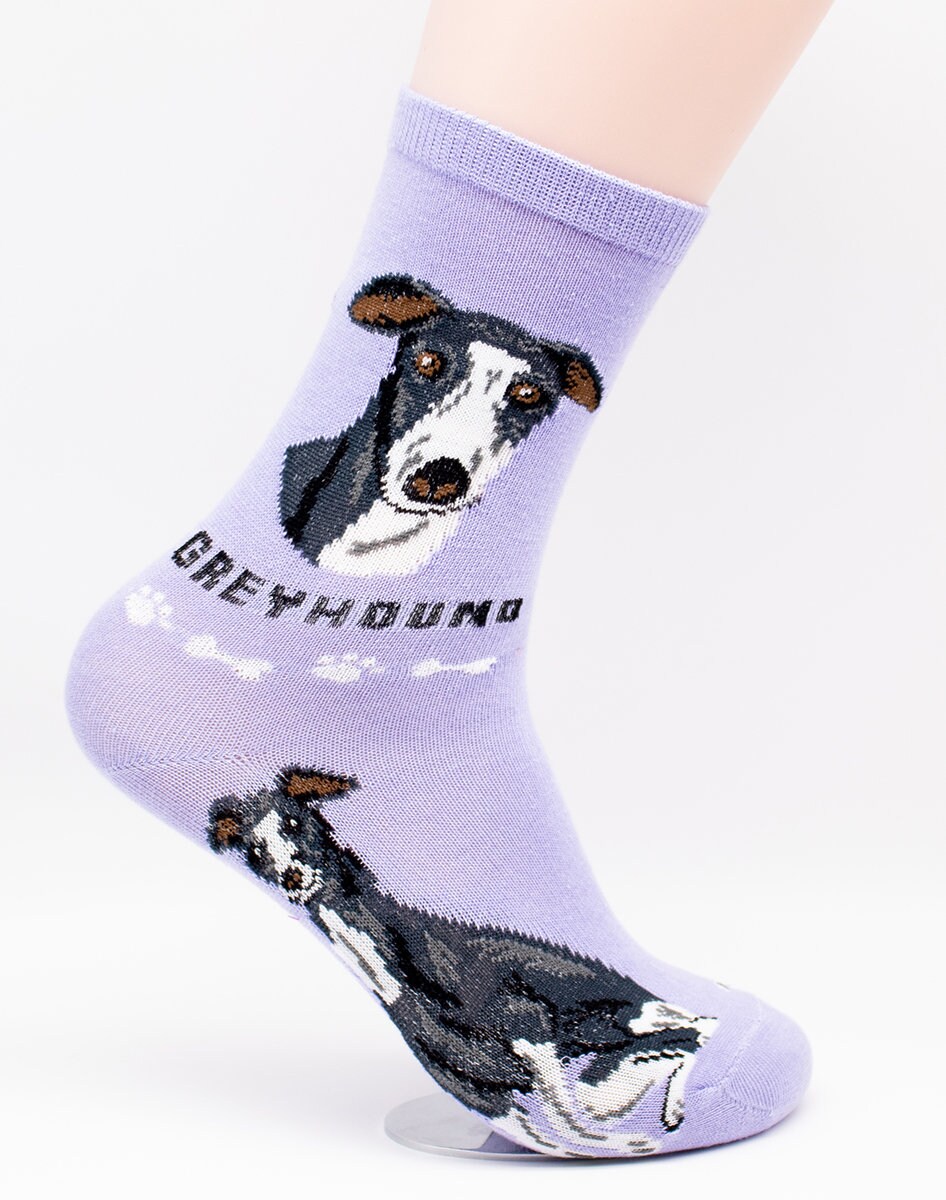 Greyhound Dog Breed Lightweight Stretch Cotton Adult Socks Etsy