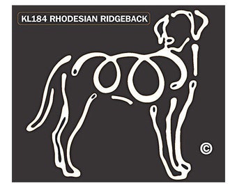 Rhodesian Ridgeback K Lines Dog Car Window Decal Sticker