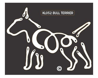 Bull Terrier K Lines Dog Car Window Decal Sticker