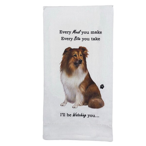 Sheltie Dog Breed Cotton Kitchen Dish Towel