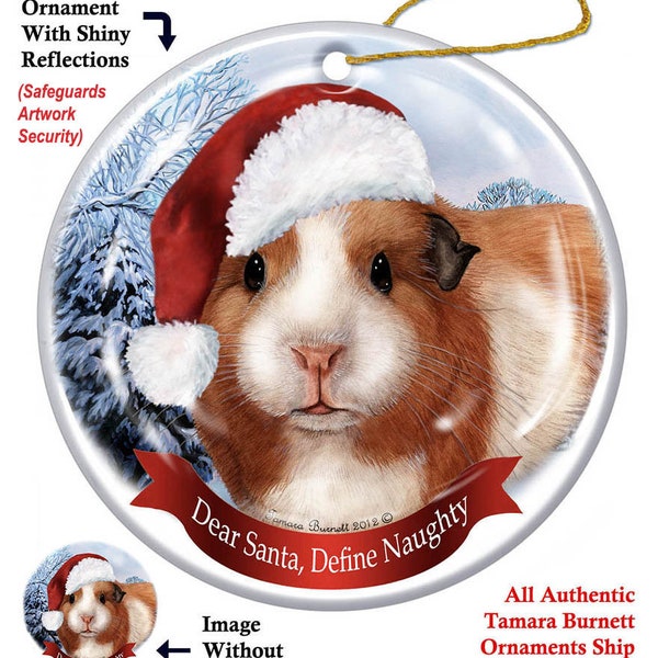 Assorted Guinea Pig Howliday Dog Porcelain Christmas Ornament