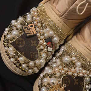 rhinestone crocs louis vuitton｜TikTok Search