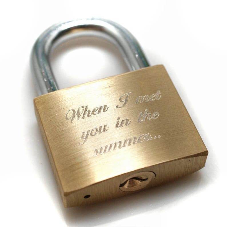 Engraved Padlock Etsy