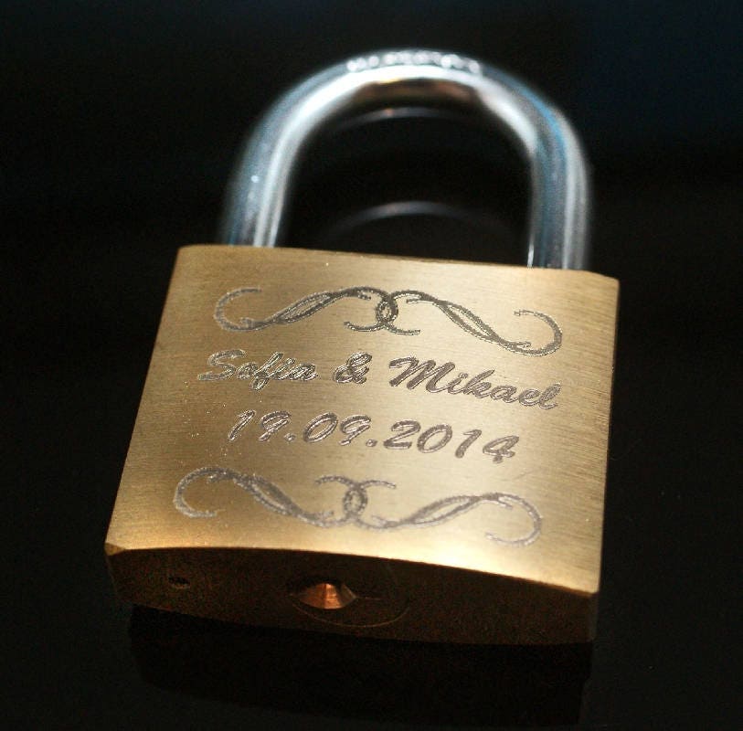 Personalized Padlock Etsy
