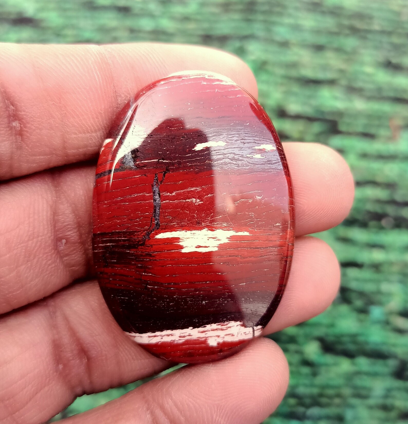 Rainbow Jasper Gemstone Natural Rainbow Jasper Smooth Oval Etsy