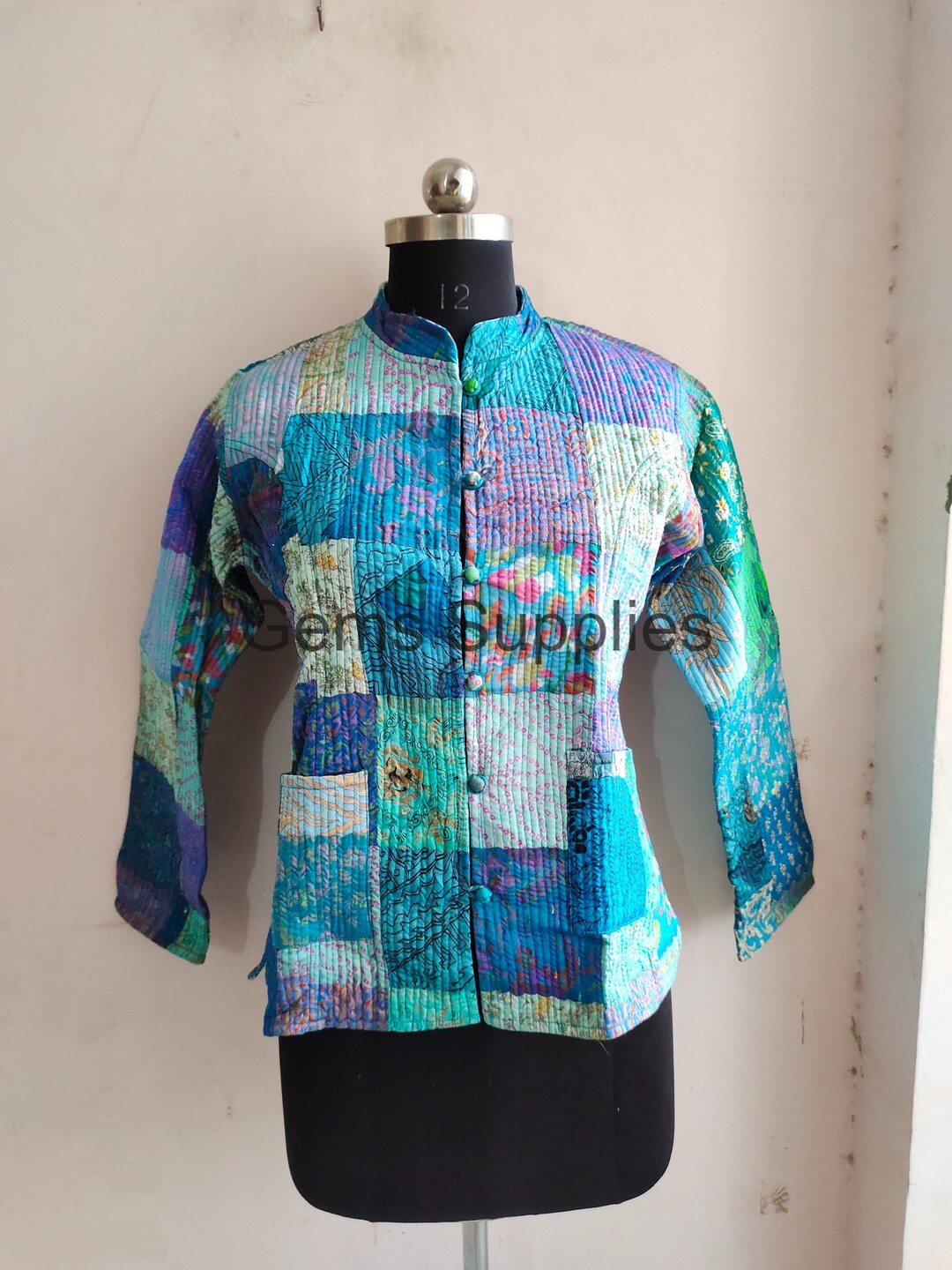 Women's Clothing Patchwork Quilted Jacket Handmade Reversible Jacket