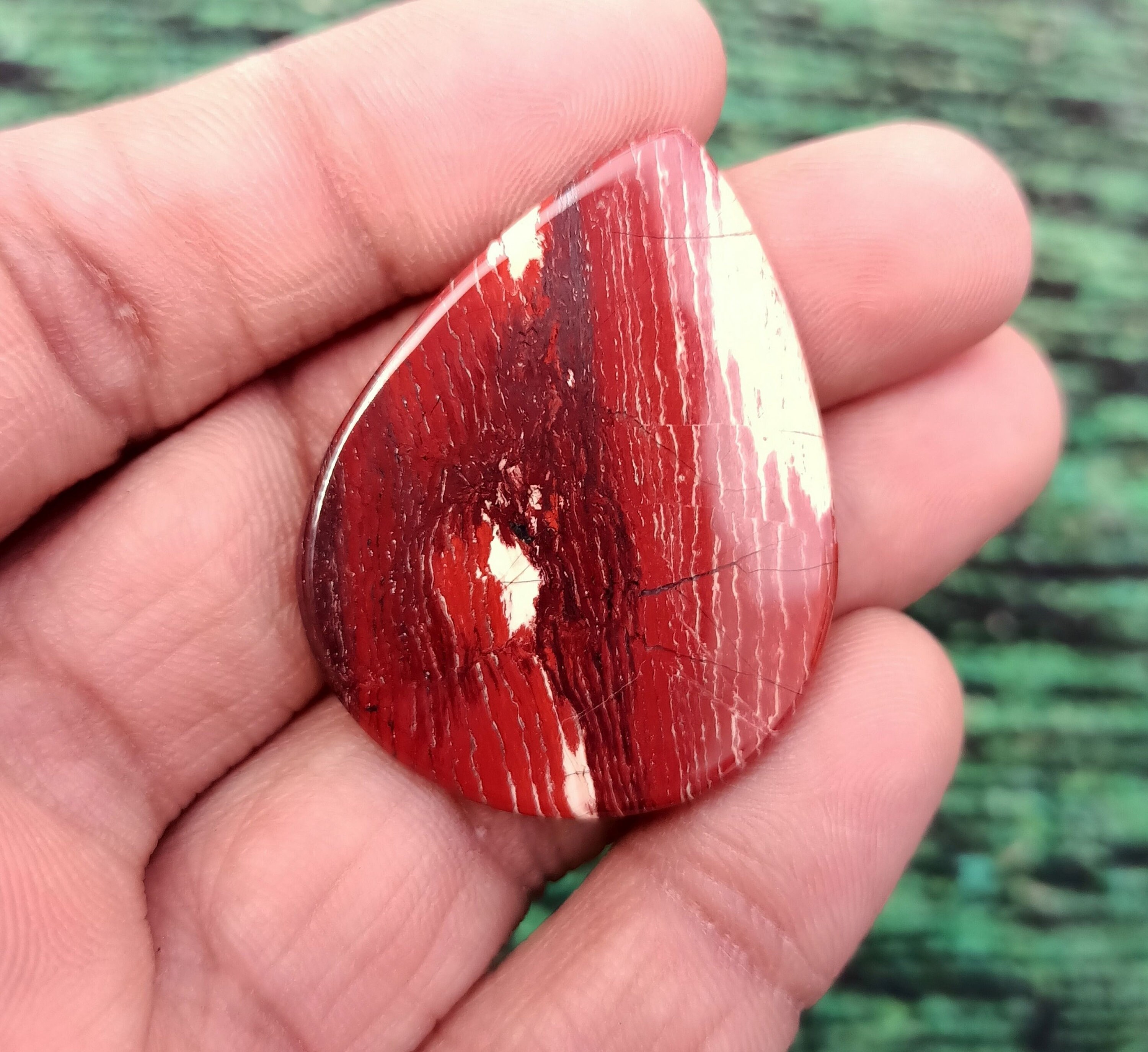 Rainbow Jasper Gemstone Natural Rainbow Jasper Smooth Pear Etsy