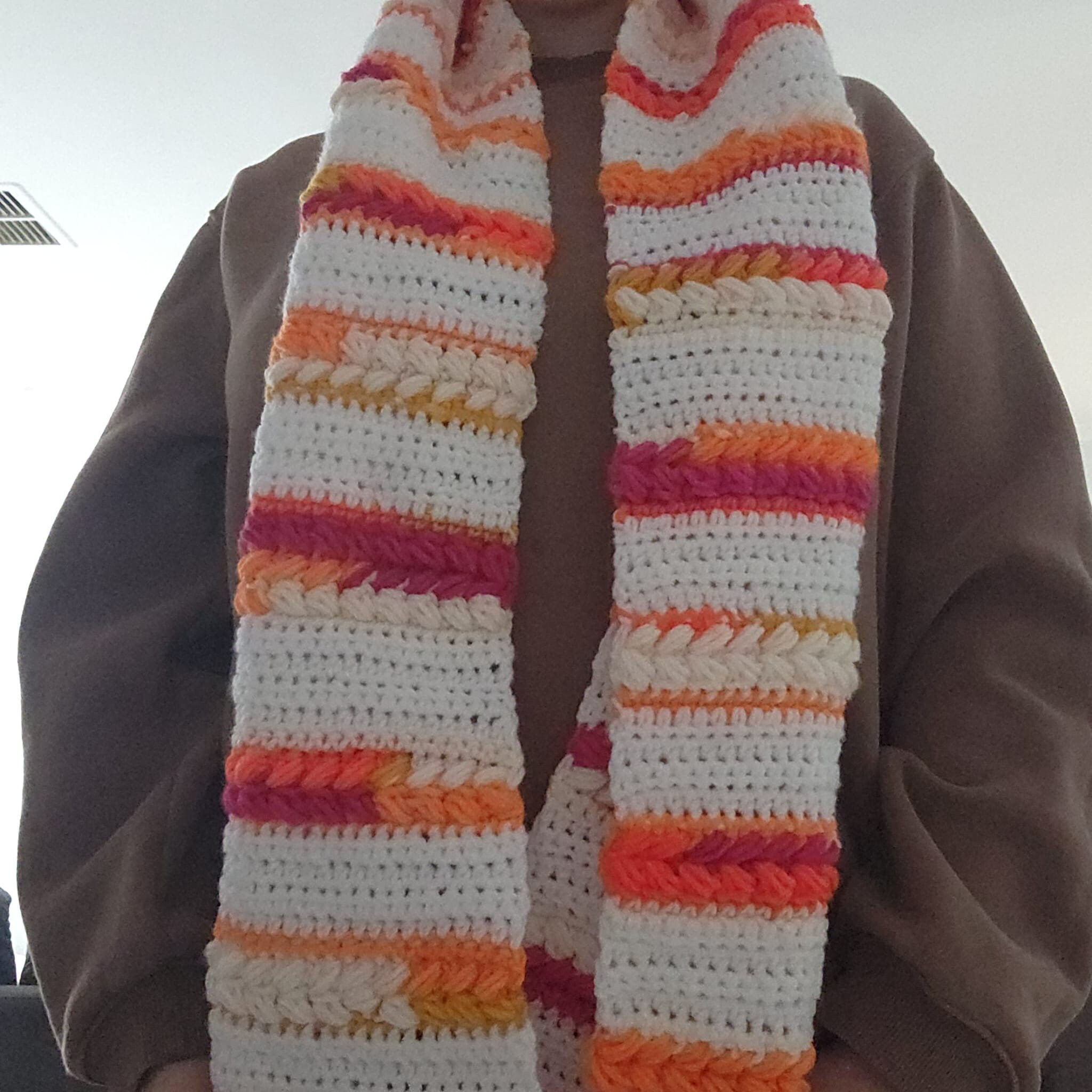 Crochet Puff Stitch Scarf Pattern - Visual PDF Guide (digital Download ...