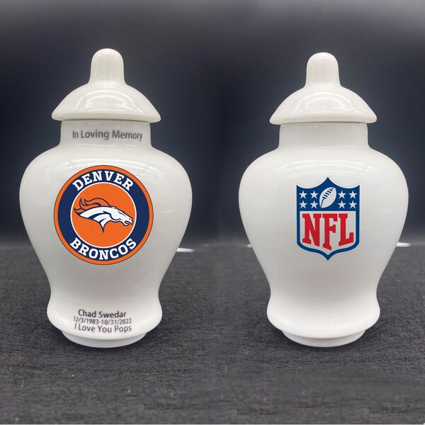 Denver Broncos Urn Etsy