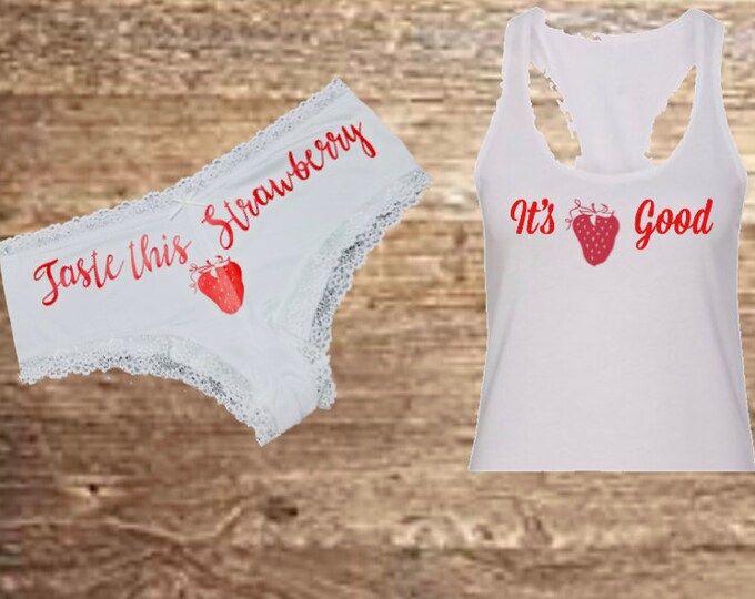 Taste this Strawberry “Panties and Tank Tops”/ Fast Shipping