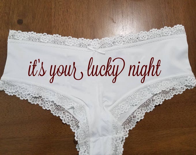 Personalized Lace Sexy  “it’s your lucky night”/ FAST SHIPPING/Wedding/Anniversary/Birthday