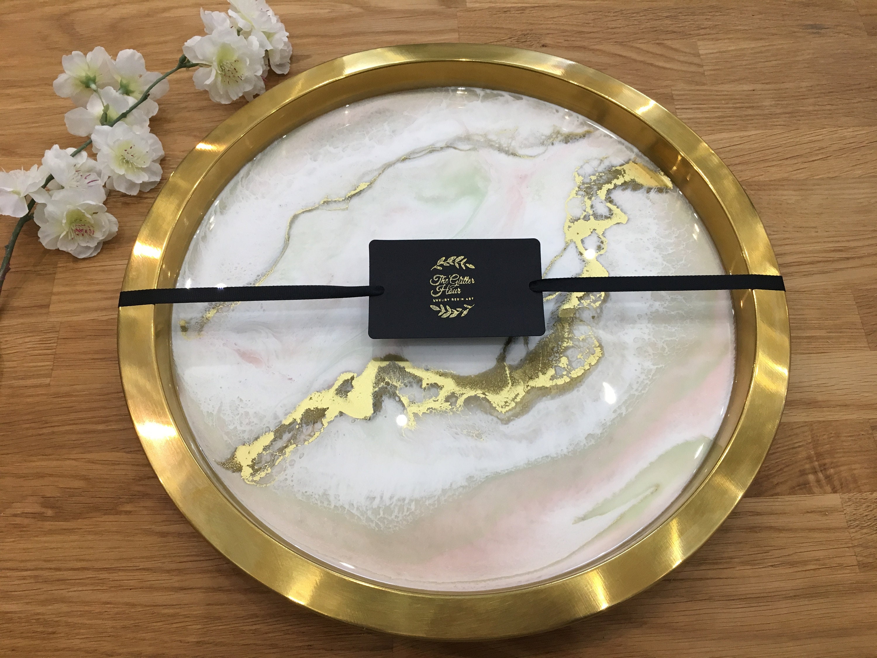 Plateau en Métal et Résine