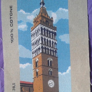 Neddlepoint panel tapestry canvas vintage unworked gobelin