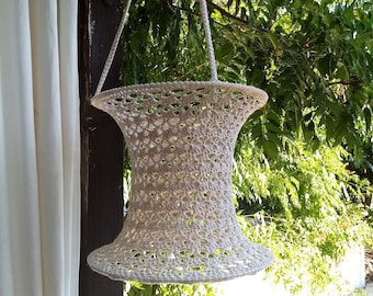 Abat-jour au crochet boho fait à la main