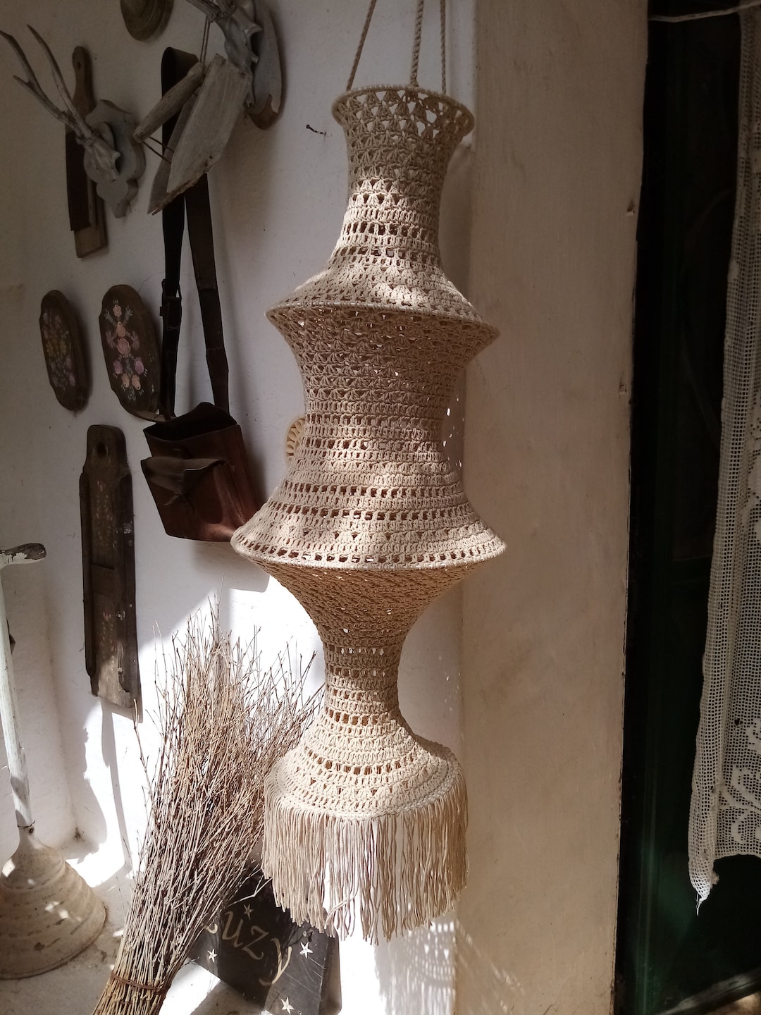 Lampshade Boho Decor Livingroom Lamp Shade Ibiza Garden Decor Ibiza ...
