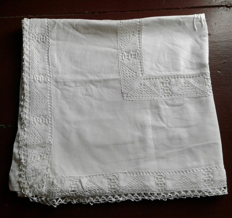 French Pillow case pure linen good with embroidery