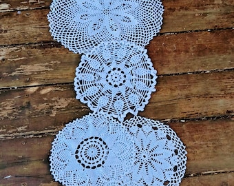 Chemin de table napperon fait main nappe vintage shabby romantique Unikat campagne