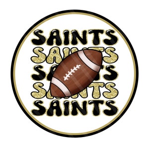Wreath Sign, New Orleans Saints Football, Handmade NFL Inspired Home Decor, Sports Wreath Accessory, Ohdeerrusticdecor