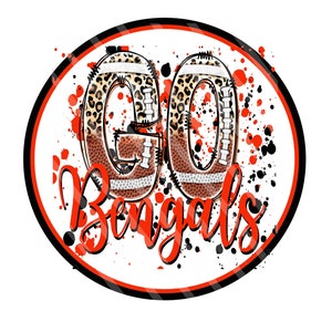 Cincinnati Football Themed Round Wreath Sign, Signs for Wreaths, Metal Wreath Signs, Wreath Enhancements