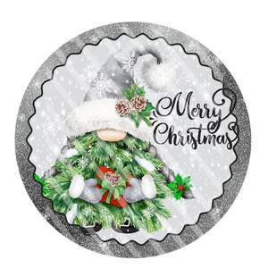 Wreath Sign, Merry Christmas Gnome Wreath Sign, Signs for Wreaths, Wreath Embellishment