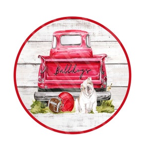Georgia Football Wreath Attachment, Handmade Wreath Sign, Football Season Decor, Signs for Wreaths, Ohdeerrusticdecor