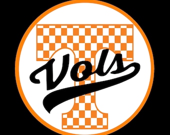 Vols Wreath Sign – Tennessee Football Round Aluminum Door Décor for Fans