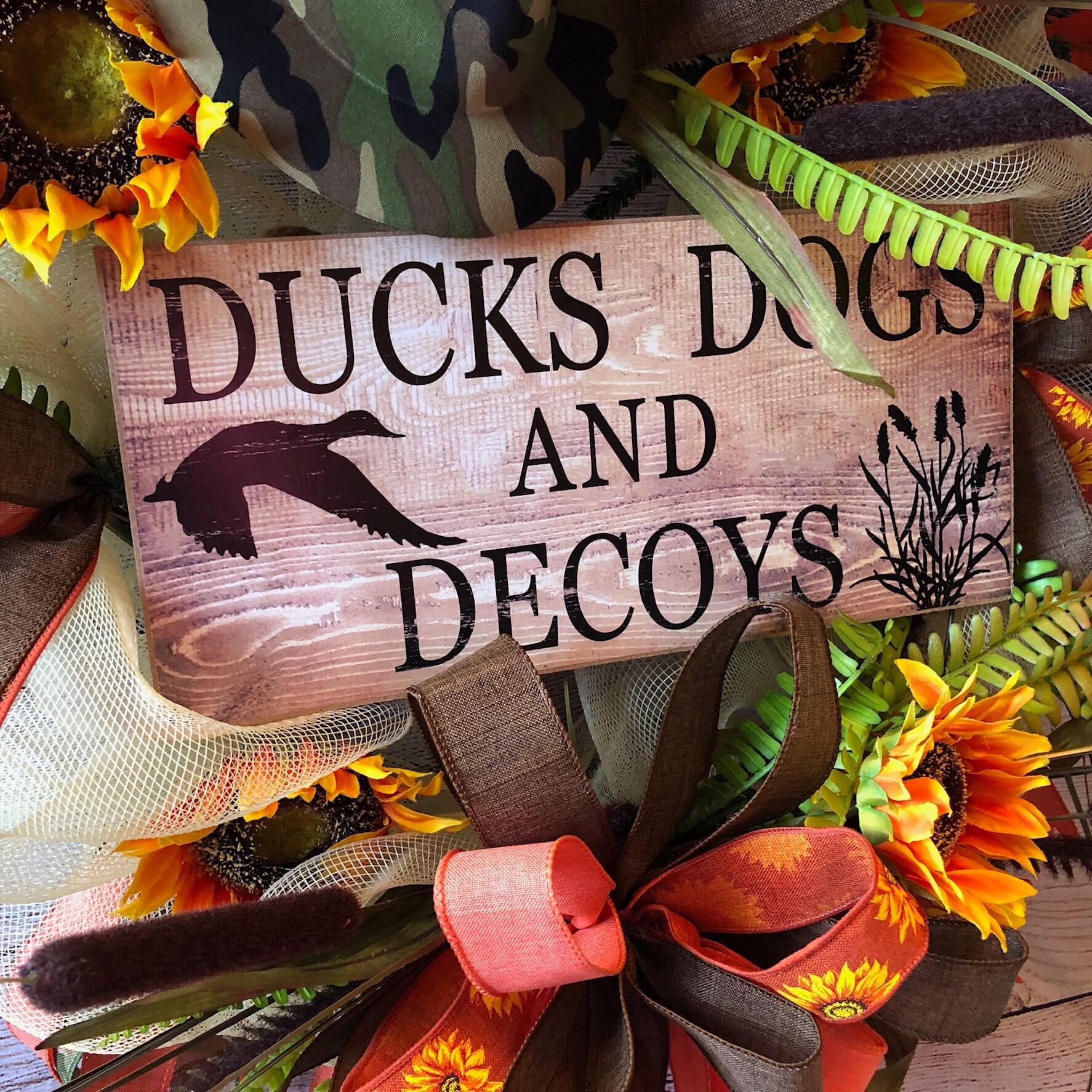 Ducks Dogs and Decoys Wreath Ducks Decoys Front Porch Etsy