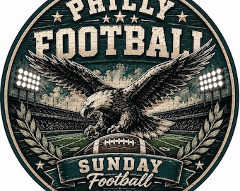 Philly Football Wreath Sign | Sunday Football Game Day Decor | Rustic Green Fan Door Hanger | Football Wall Art
