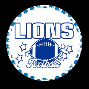 Round Detroit Football Wreath Sign, Wreath Attachment, Round Signs, Sports Signs, Fan Decor, Football Decor Ohdeerrusticdecor