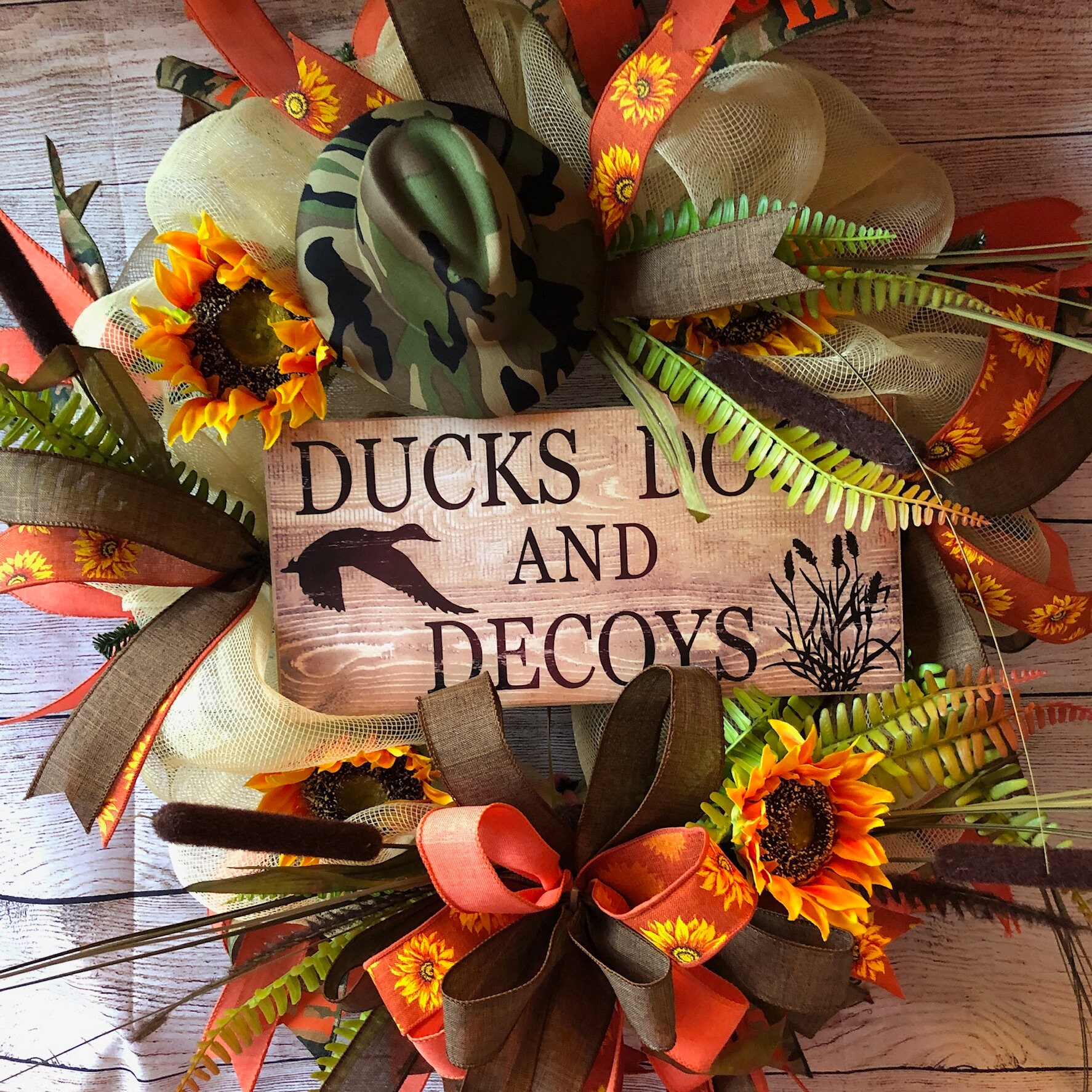 Ducks Dogs and Decoys Wreath Ducks Decoys Front Porch Etsy