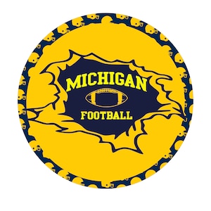 Wreath Sign, Michigan Football, Sports Team Decor, Ohdeerrusticdecor
